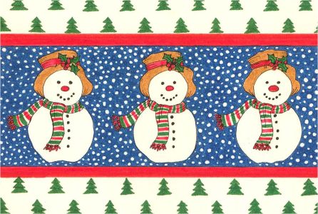 Vivianne Mcgrath - 20th Century Pen & Ink, Happy Snowmen