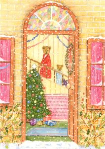 K. Gale - 20th Century Watercolour, Teddy Bear's Christmas
