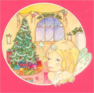20th Century Gouache - Christmas Fairy