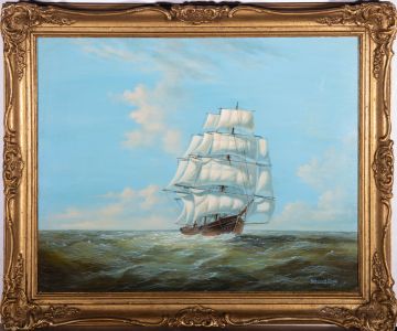Bernard Page - Mid 20th Century Oil, Sailing Vessel