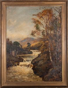 Late 19th Century Oil - River Through Glen Affric