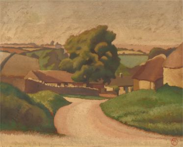 1928 Oil - The Farmstead Near Burford