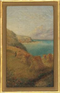 Henry Larpent Roberts (1830-1890) - Late 19th Century Oil, Coastal Stooks