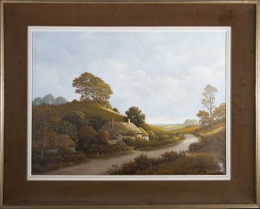 Lindle Eric Forse (fl.1940-1950) - Mid 20th Century Oil, Hilltop Trees