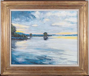 Halima Washington-Dixon - Contemporary Oil, Sunset Lake