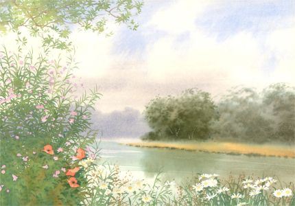 D. Lleddow - Signed Mid 20th Century Watercolour, Over the Lake
