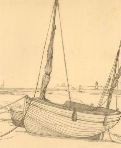 Mid 20th Century Pen and Ink Drawing - Rye Harbour