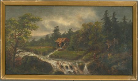 P. S. N. Millan  - 1917 Oil, The Watermill