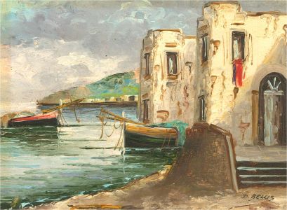D. Bellis - A Pair of Signed Mid 20th Century Oil, European Town