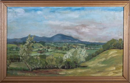 20th Century Oil - The Malverns from Bredon Hill