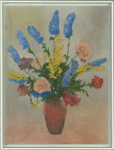 Paul Georg Nehab - 1963 Oil, Blumen