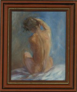 Mid 20th Century Pastel - Seated Nude