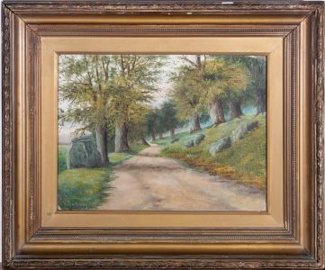 J. H. Burbidge - 20th Century Oil, Woodland Path