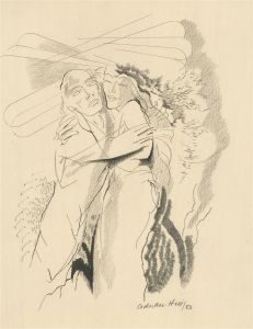 Adrian Hill PROI RBA (1895-1977) - Signed 1935 Graphite Drawing, The Embrace