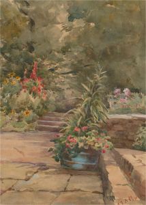 C.T.A Bush - Signed Early 20th Century Watercolour, The Garden