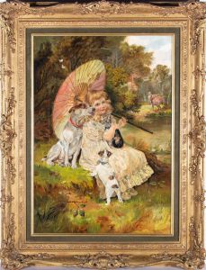 After Walter Hunt (1861-1941) - Mid 20th Century Oil, Divided Affections