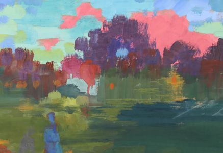 Mid 20th Century Oil - Abstract Landscape