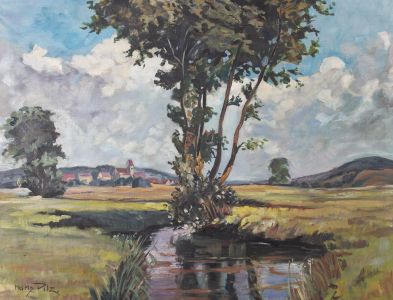 Hans Pilz (1896-1973) - Mid 20th Century Oil, German Meadows