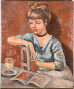 After Marcel Dyf - 20th Century Oil, Portrait of Claudine