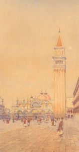 Gino De Colle (b.1899) - Early 20th Century Watercolour, The Campanile