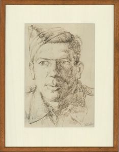 Early 20th Century Pen and Ink Drawing - The Soldier