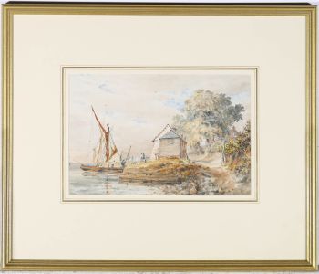 Charles Geir White - Framed Mid 19th Century Watercolour, At Northfleet