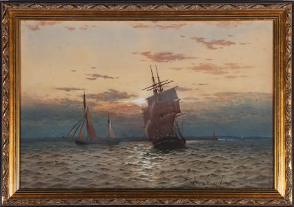 William Thomas N. Boyce (1857-1911) - 1904 Watercolour, Sailing at Sunset
