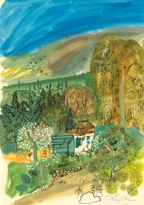 D. Osborn - 20th Century Watercolour, Kaisariani Athens