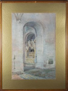 1895 Watercolour - Hereford Cathedral