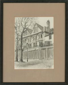 Caryl Burns Begg - Signed 1987 Pen and Ink Drawing, The Pantiles