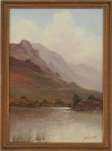B. Hinchcliffe - Early 20th Century Gouache, Welsh Mountains
