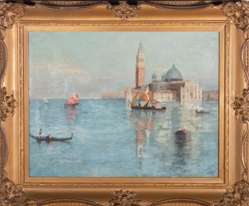 Early 20th Century Oil - Church of San Giorgio Maggiore