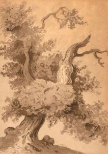 A Pair of Early 19th Century Watercolours - Sepia Trees