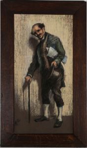 Framed 20th Century Pastel - The Old Victorian Man