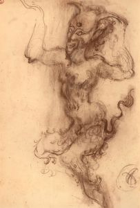 Mollie Paxton - Mid 20th Century Chalk Drawing, Dancing Devil