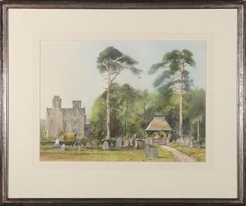 Gerry Ball - 20th Century Watercolour, The Lych Gate