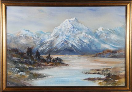 Ray Melhop - 20th Century Watercolour, Mount Cook