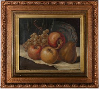 A. James - 1901 Oil, Still Life with Fruit