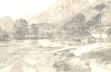 Fred Wigan - Signed and dated 1905 Graphite Drawing, The Mountains