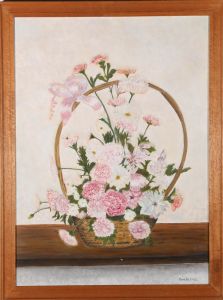 Tom Reeves - Mid 20th Century Oil, Basket Of Flowers