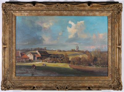 Kenneth Denton (b.1932) - Mid 20th Century Oil, Mill Farm, Autumn Evening