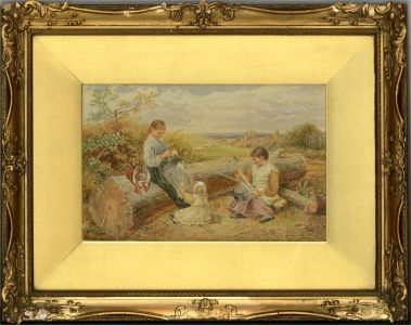 Vernon Foster (fl.1880-1920) - Late 19th Century Watercolour, Spooling Yarn