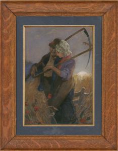 Geoffrey Strahan - Early 20th Century Watercolour, Rustic Courtship
