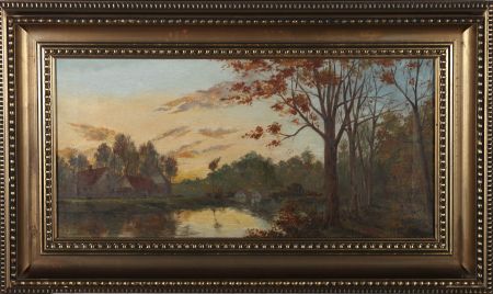 Early 20th Century Oil - Golden Sundown