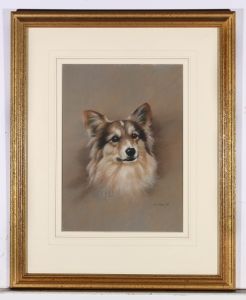 John Naylor (b.1960) - 1990 Pastel, Curious Corgi