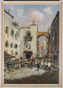 Ramon - Framed Mid 20th Century Oil, Continental Market