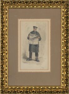 Tito Lessi (1858-1917) - Signed 1881 Watercolour, Morning News