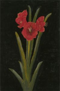 20th Century Oil - Red Amaryllis