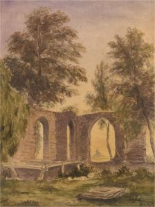 David Cox Jnr. ARWS (1809-1885) - Signed Watercolour, Ruins in the Woods