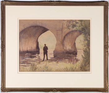 Joy Parsons (1913-2012) - Framed Mid 20th Century Watercolour, The River Angler